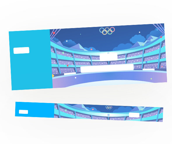 동계 올림픽 입장권 (문구없음)