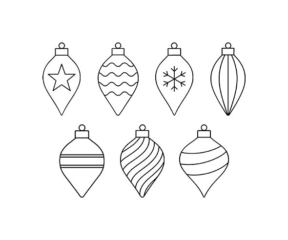 크리스마스 오너먼트 (트리장식) 색칠 모음3