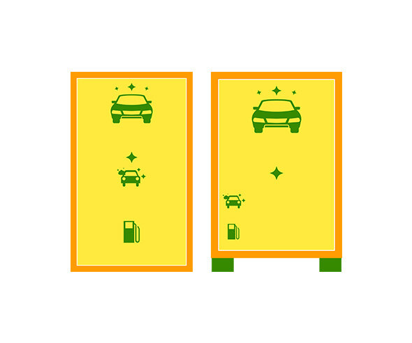 자동 세차장 간판(문구없음)