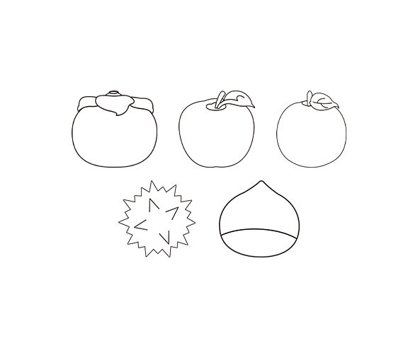 가을 열매 색칠 모음