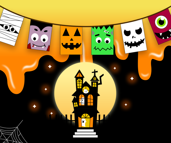 할로윈 캐릭터 가랜드