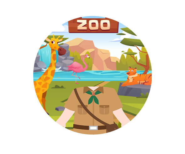 동물원 합성 라벨 (여아)