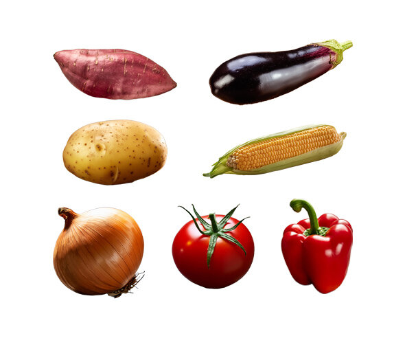 채소(파프리카,토마토,옥수수,양파,감자,가지,고구마)