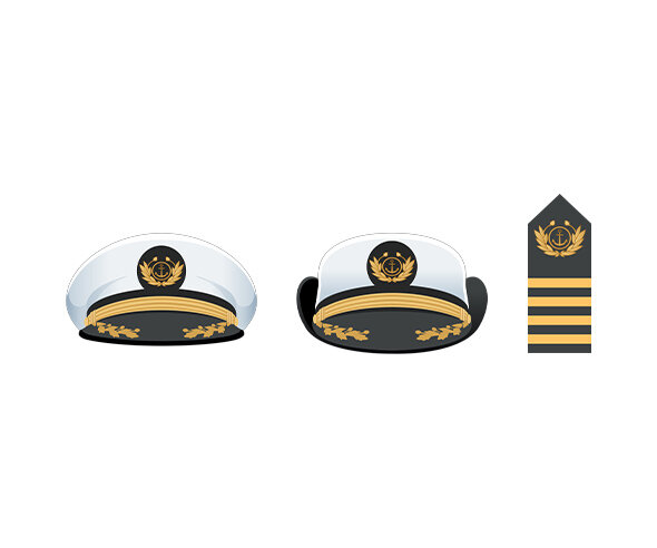 선장 모자, 견장