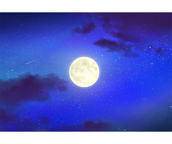 밤하늘 배경 (보름달)