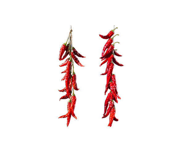 매달린 곡물(고추)