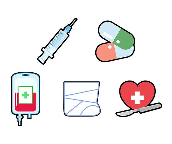 병원 치료 아이콘