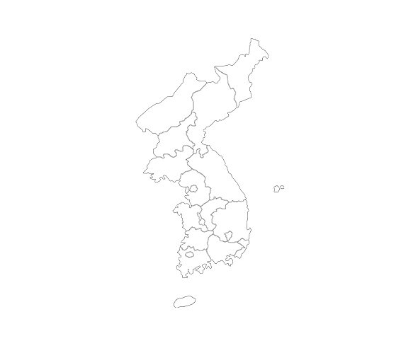 우리나라 도별 지도(색칠)
