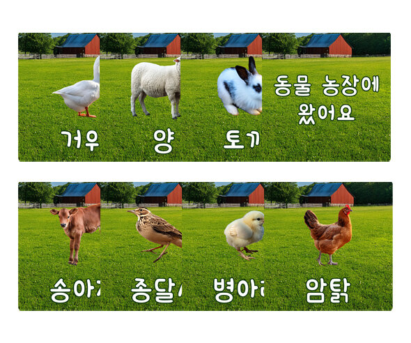 동물농장에 왔어요 카드