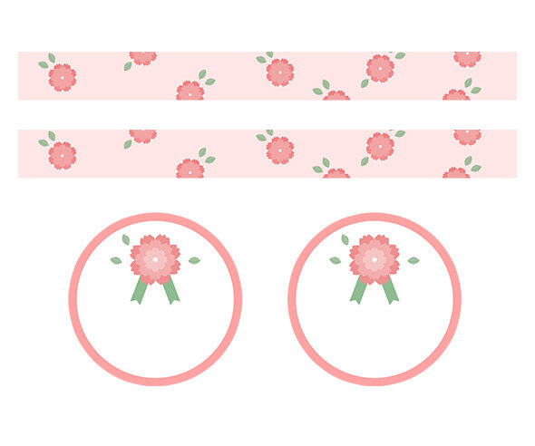 카네이션 띠지 라벨