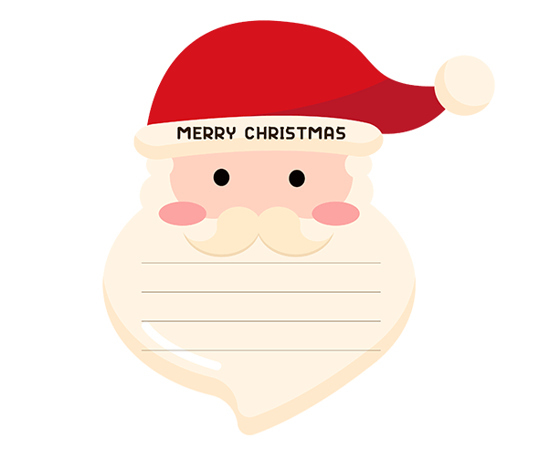 산타 수염 메모지