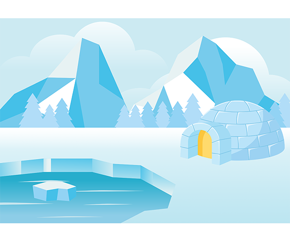 빙하 배경 (동물 없음)