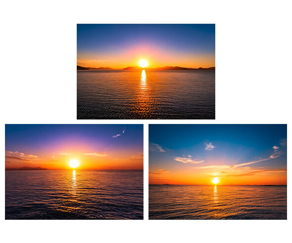 일출 배경(바다)