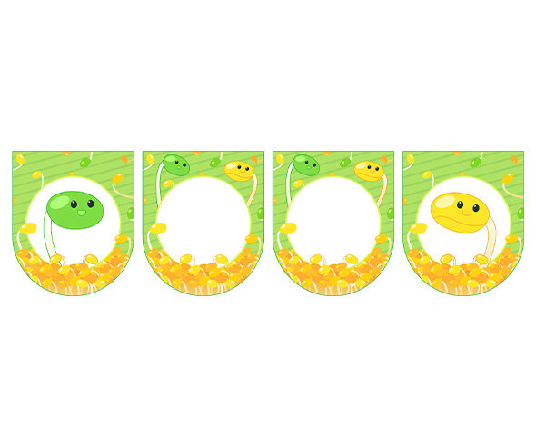 [개별도안] 콩나물 놀이 가랜드