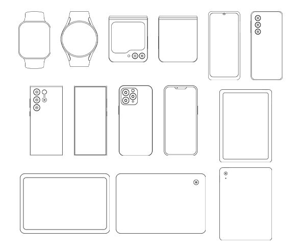 스마트폰(태블릿, 워치) 색칠 모음