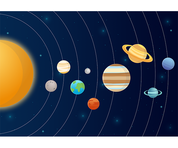 태양계 배경