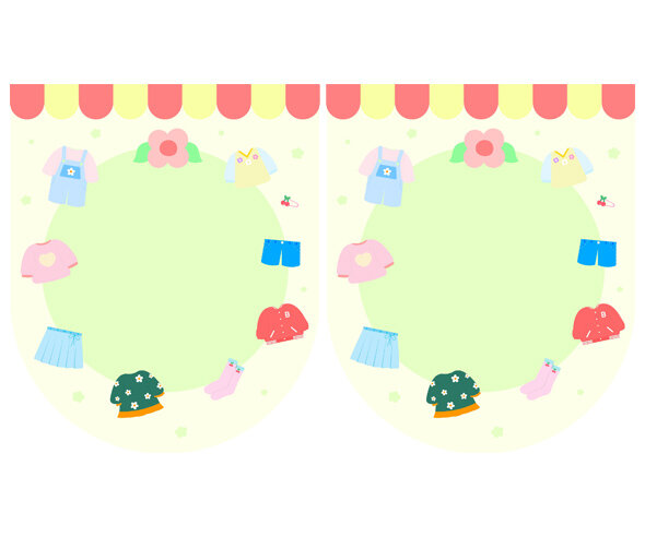 [개별도안] 봄옷 가게 가랜드