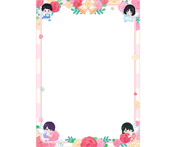 큐피드 장미 테두리