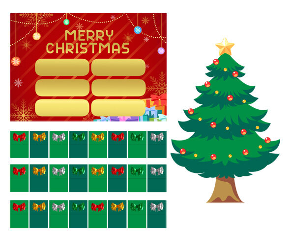 [개별도안] 크리스마스 트리 뽑기판