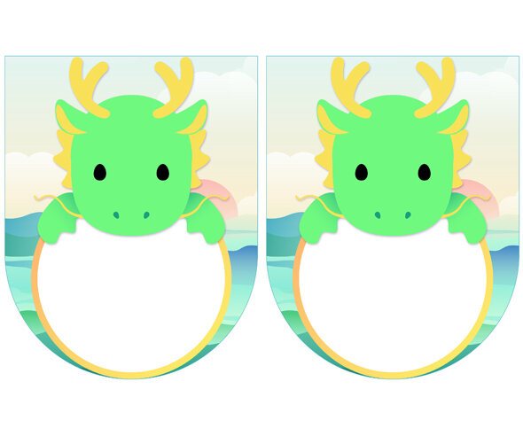 [개별도안] 새해 복 많이 받으세용 청룡 가랜드