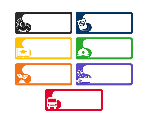 구청 부서 안내판(문구없음)