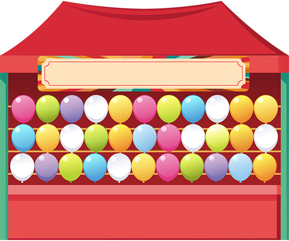 풍선 터트리기 가게 배경(문구없는)