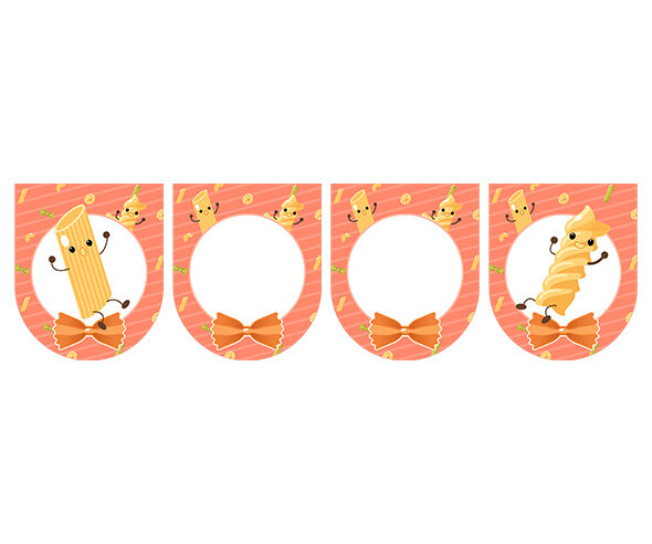 [개별도안] 파스타 놀이 가랜드