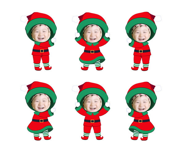 산타 요정 합성이미지(빨강)