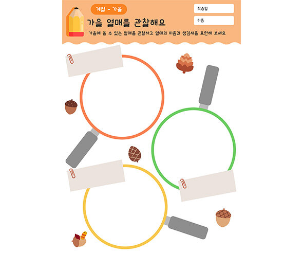 가을 열매를 관찰해요