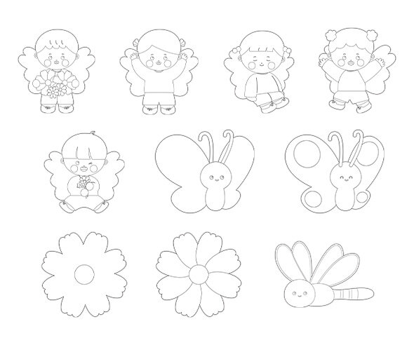 가을 코스모스 색칠 모음