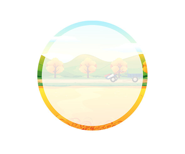 가을 논밭 라벨