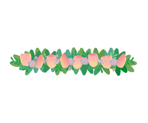 튤립,자스민 꽃 장식