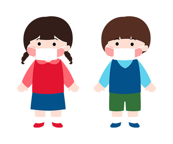 마스크 쓴 아이