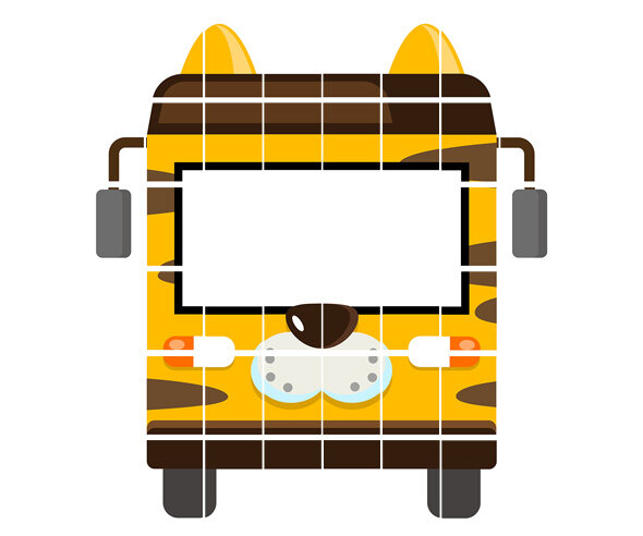 사파리 버스 만들기 (앞면)