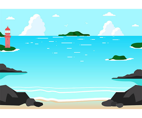 제주도 바다 배경(해녀 없는)