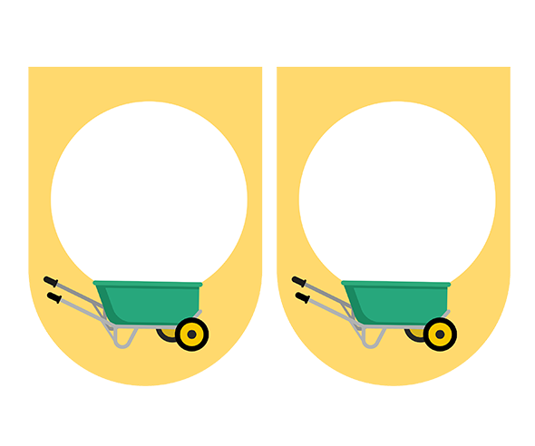 무 뽑기 배추 뽑기 놀이 가랜드 개별도안