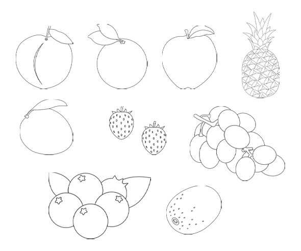 과일 색칠 모음