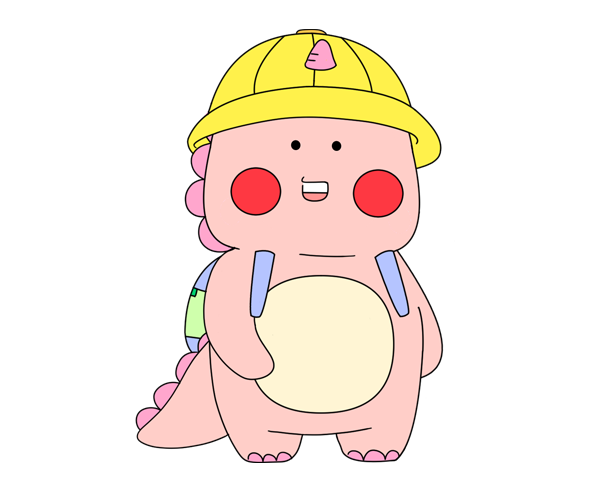 모자 쓴 공룡 캐릭터