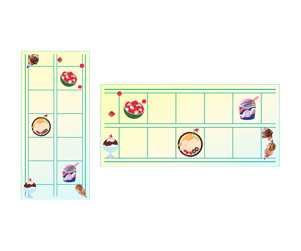 여름에 먹는 음식 원고지 레터링(문구없음)