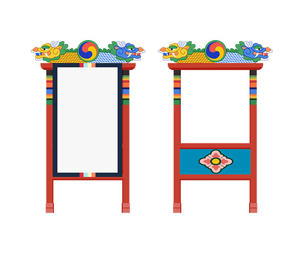 전통 용 장식 거치대