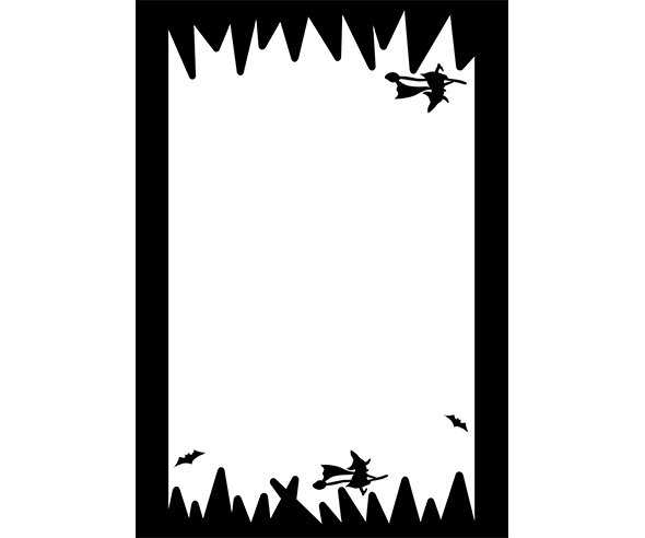 할로윈 마녀 검정 테두리