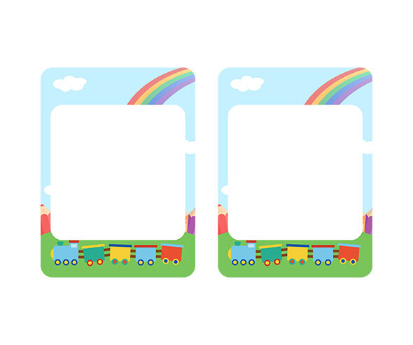 부모 참여수업 기차 명찰 (문구없음)