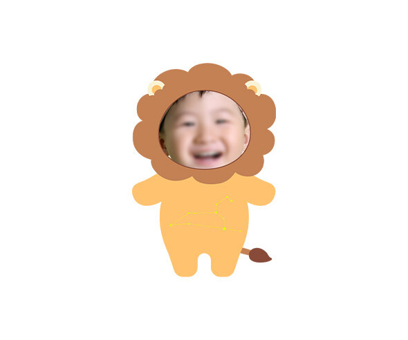 사자자리 합성이미지