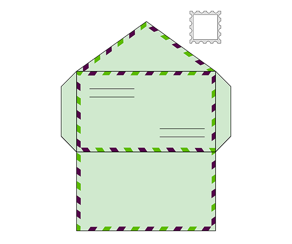 연두색 편지 봉투