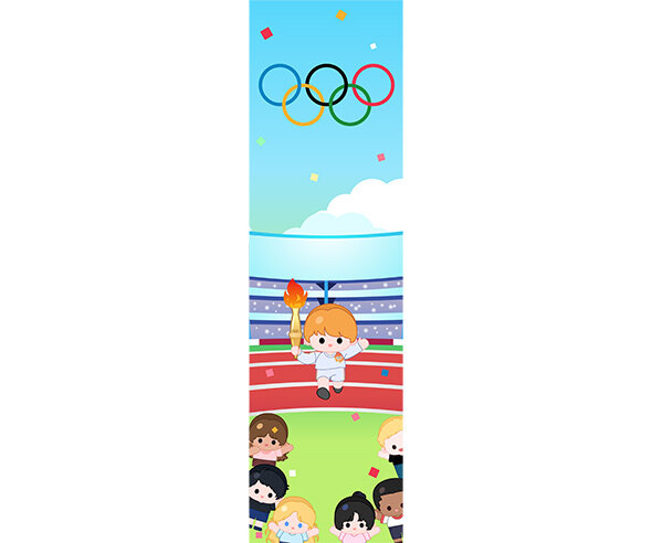 세계의 축제 올림픽 세로 배너(문구없음)