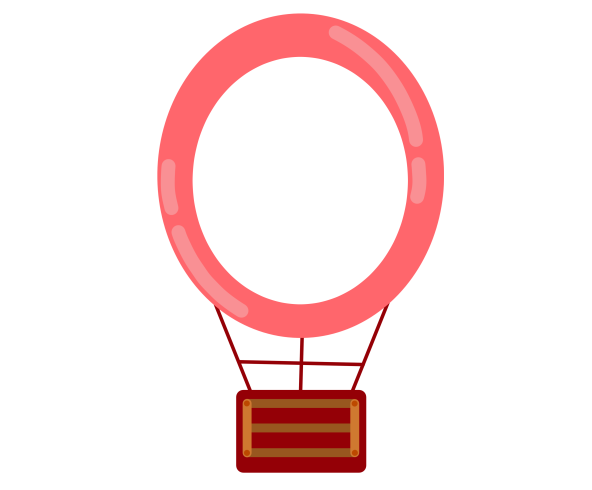 연빨강 열기구 가랜드