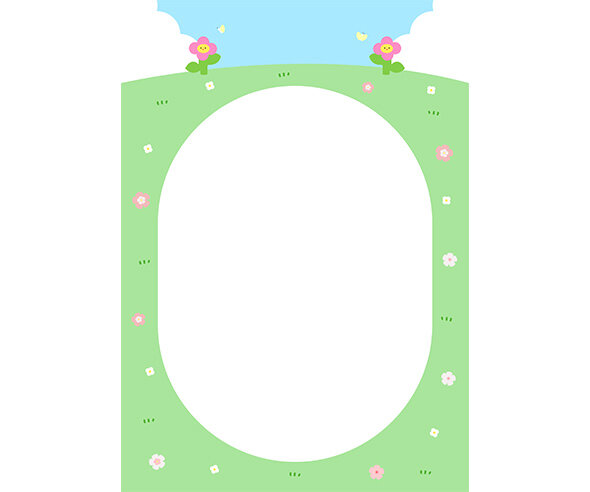 꽃 나비 테두리