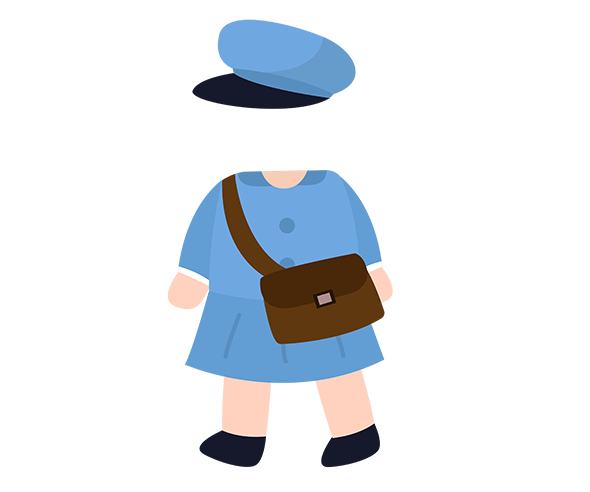 우체부 아이 합성이미지