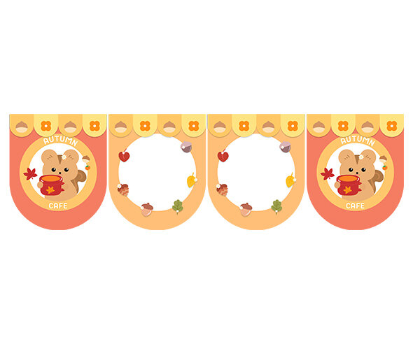 [개별도안] 가을 카페 가랜드