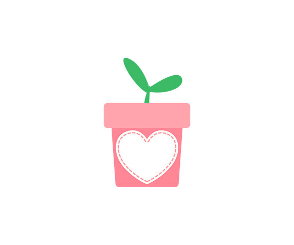 화분 속 새싹 이름표